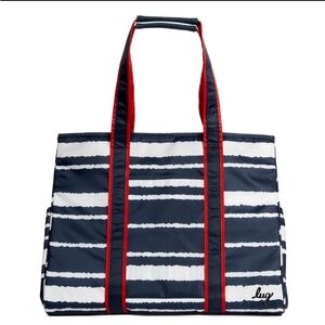Lug Rover X-Large Carry All Tote Bag NWT Navy Stripe